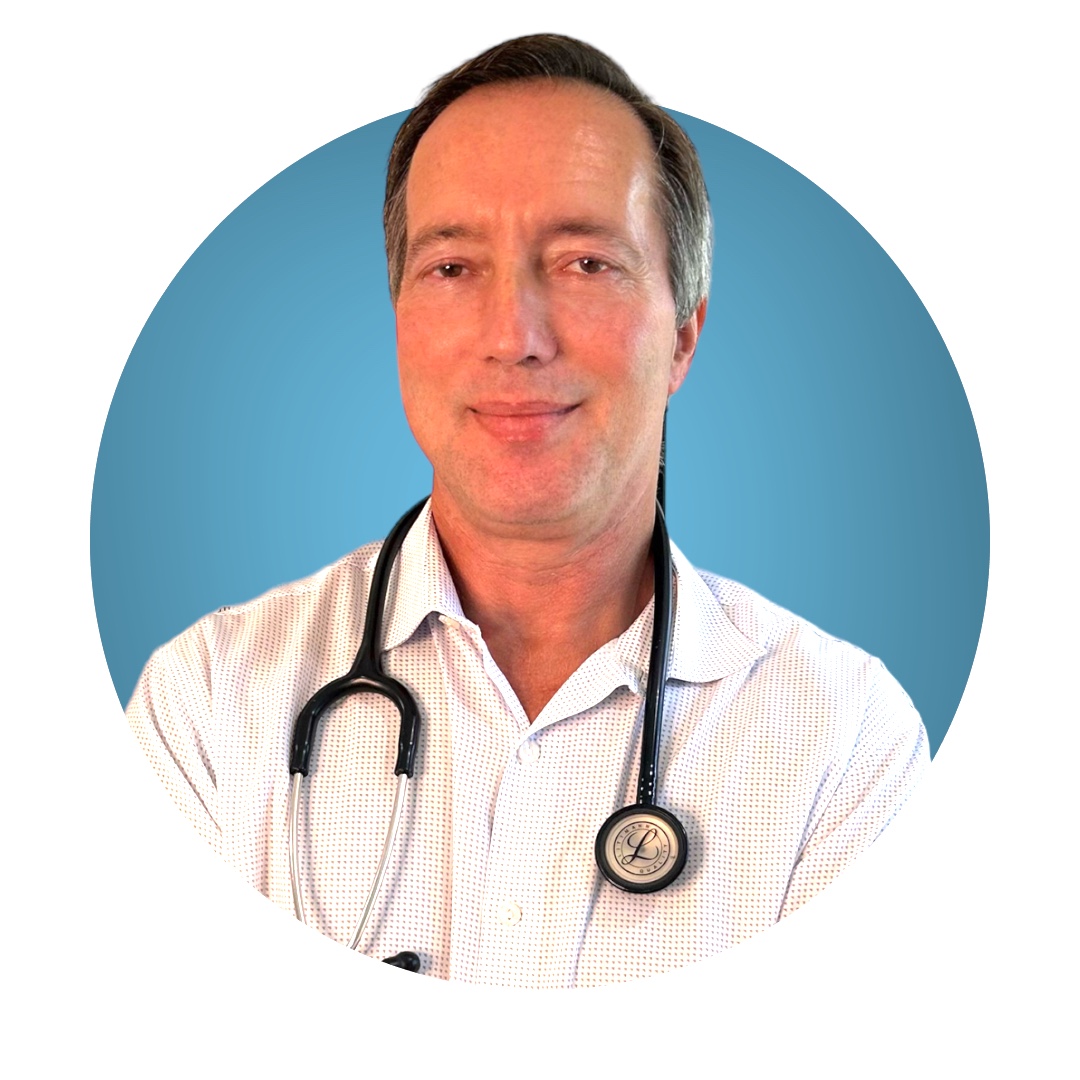 Treating chronic fatigue syndrome, image of Michael Rothman, MD wearing a white button down shirt and a stethoscope around his neck.