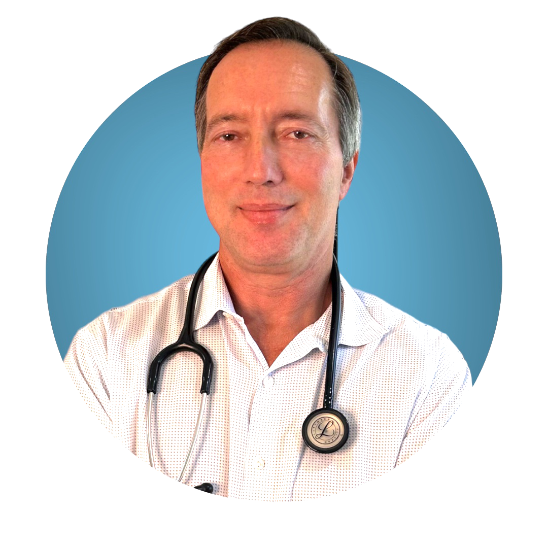 Adrenal Stress, image of Michael Rothman, MD wearing a white button down shirt and a stethoscope around his neck.